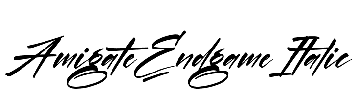 Amigate Endgame Italic  Fuentes Gratis Descargar