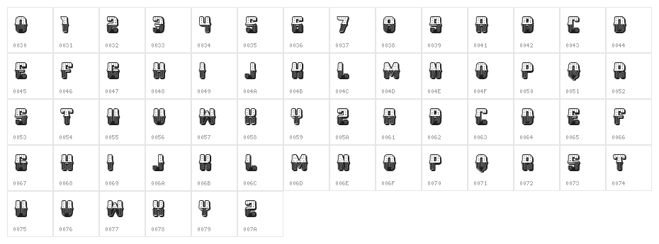 Amigo Regular Character Map