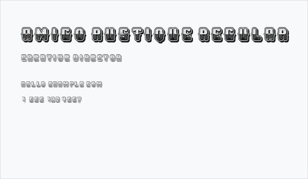 Amigo Rustique Regular Business Card