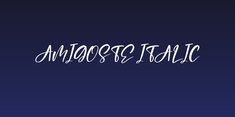 Amigoste Italic Social Header