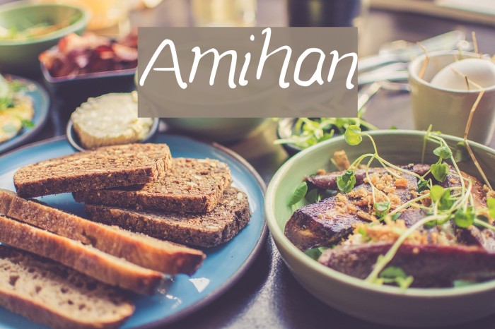 Amihan Font examples