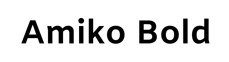 Amiko Bold Font