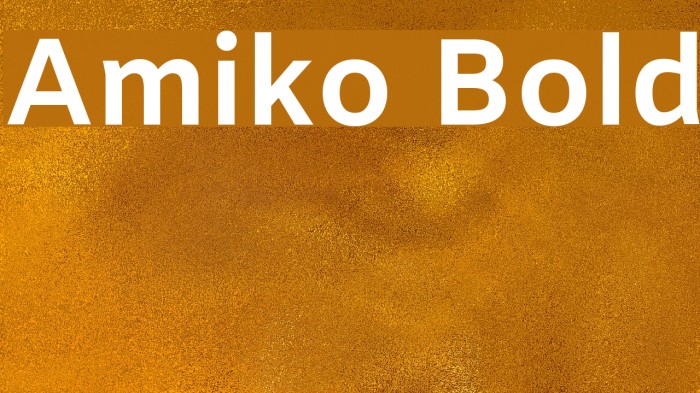Amiko Bold Font examples