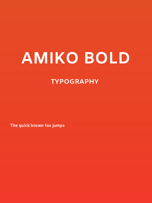 Amiko Bold Poster