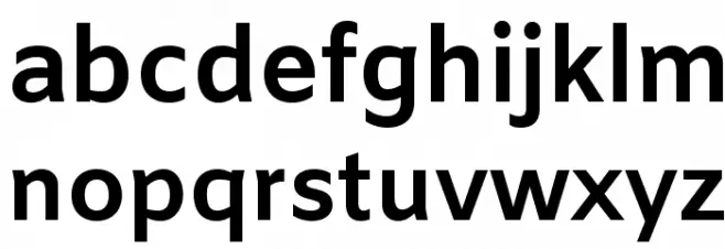 Amiko Bold फ़ॉन्ट लोअरकेस