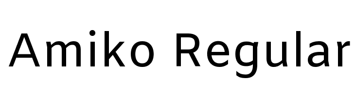 Amiko Regular Font