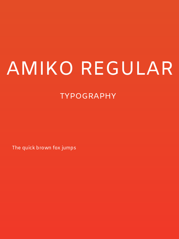 Amiko Regular Poster