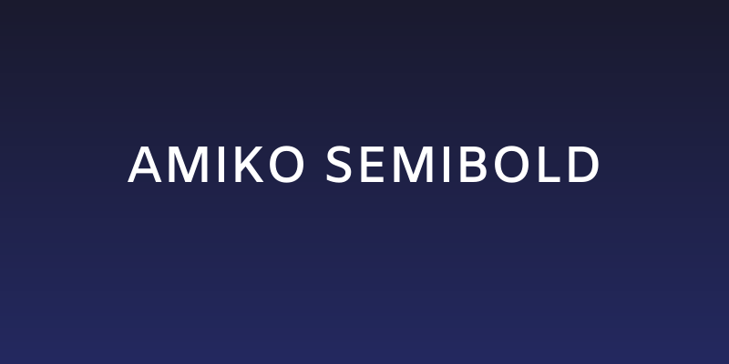 Amiko SemiBold Social Header