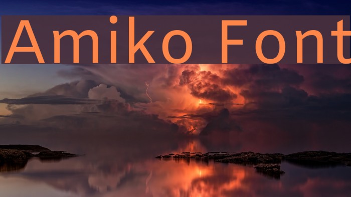 Amiko Font examples