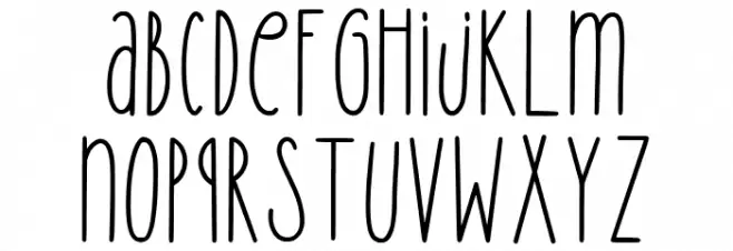 Amila Cuties Regular Font LOWERCASE