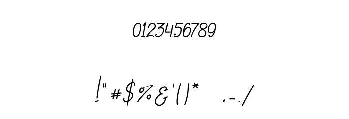 Amillia Signature Regular Font OTHER CHARS