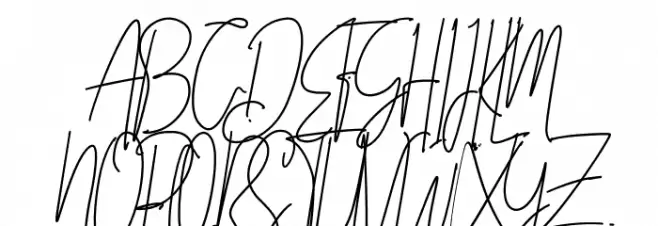 Amillia Signature Regular फ़ॉन्ट अपरकेस