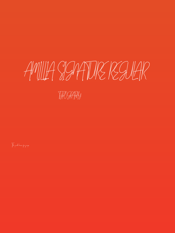 Amillia Signature Regular Poster