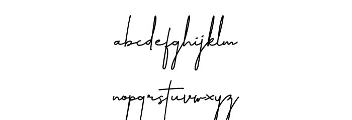 Amillia Signature Regular Font LOWERCASE