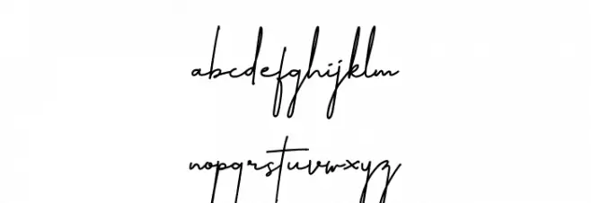 Amillia Signature Regular Font LOWERCASE