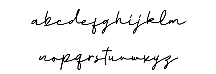 Amilly Signature Font LOWERCASE