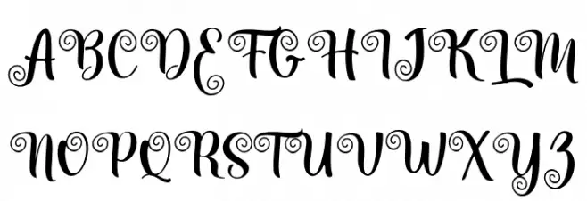 Amilya Font UPPERCASE