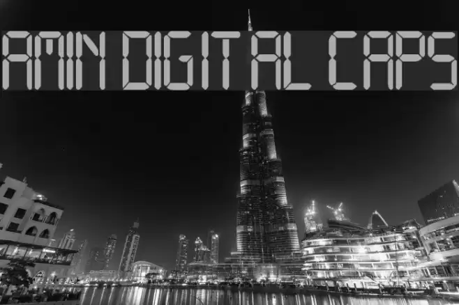 Amin Digital CAPS Font examples