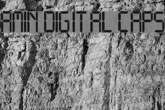 Amin Digital CAPS Font examples