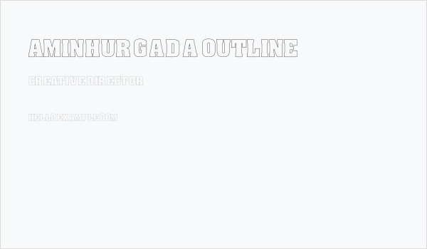 Amin_Hurgada Outline Business Card