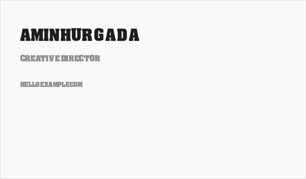 Amin_Hurgada Business Card