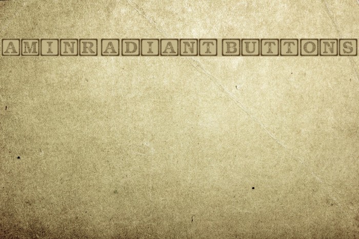 Amin_Radiant Buttons Font examples
