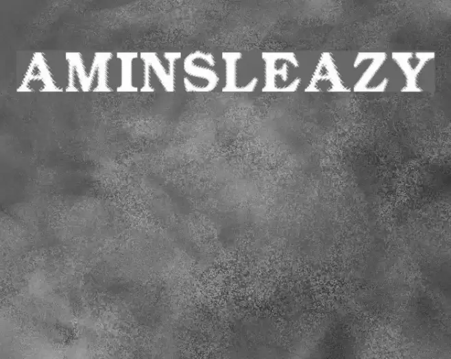 Amin_Sleazy Font examples