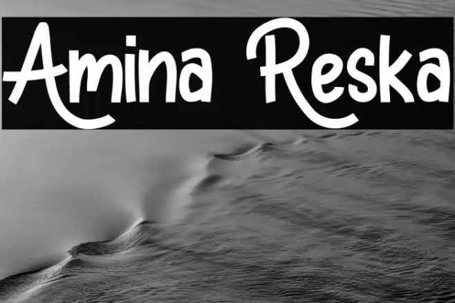 Amina Reska Font examples