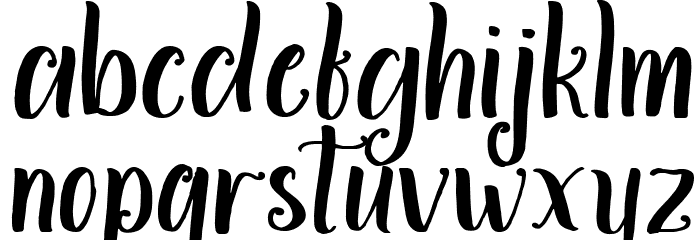 Aminetta Font LOWERCASE