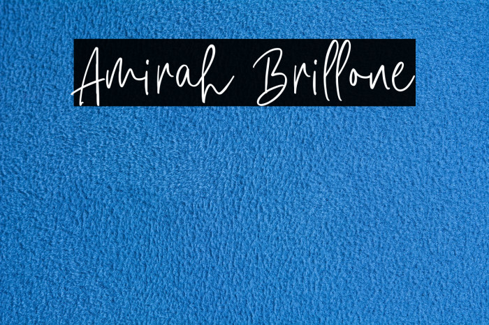 Amirah Brillone Font examples