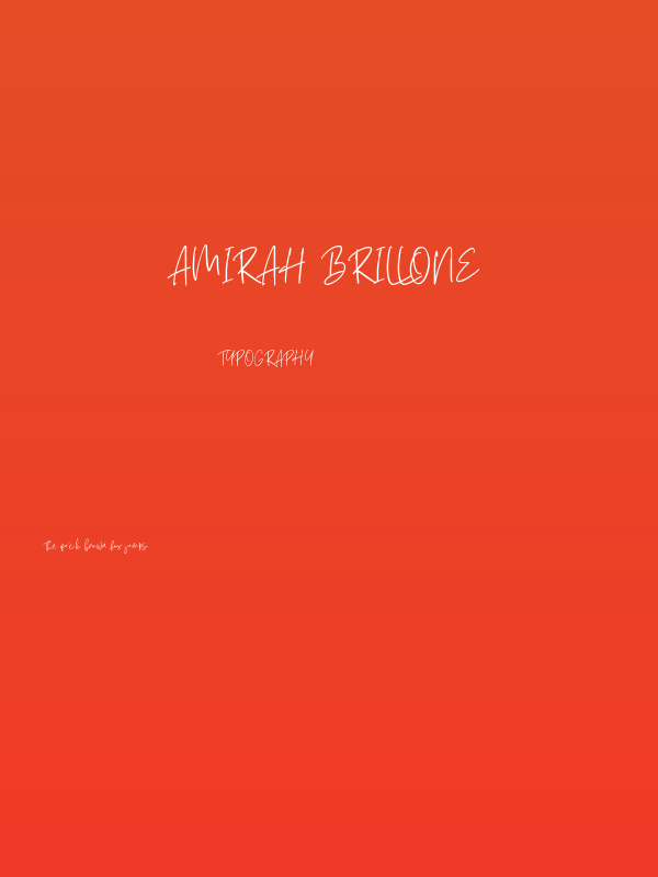 Amirah Brillone Poster