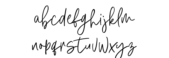 Amirah Brillone Font LOWERCASE