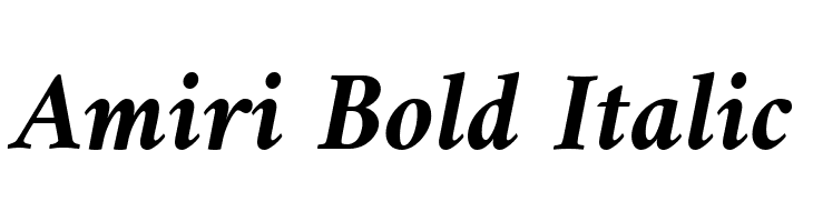 Amiri Bold Italic Font
