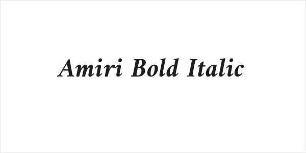 Amiri Bold Italic Logo