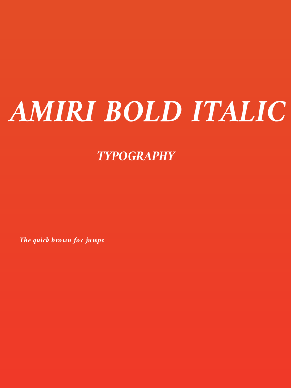 Amiri Bold Italic Poster
