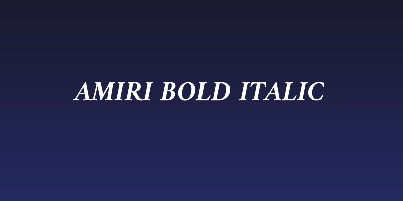 Amiri Bold Italic Social Header