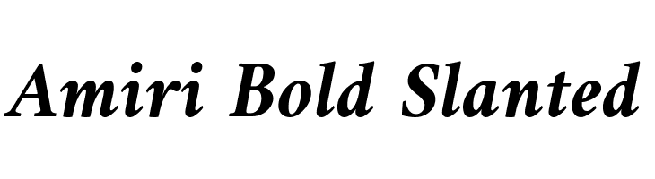 Amiri Bold Slanted Fonte