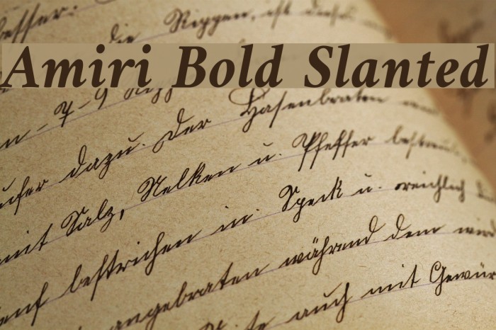 Amiri Bold Slanted Font examples