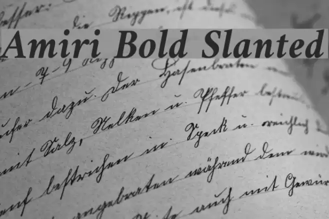Amiri Bold Slanted Font examples