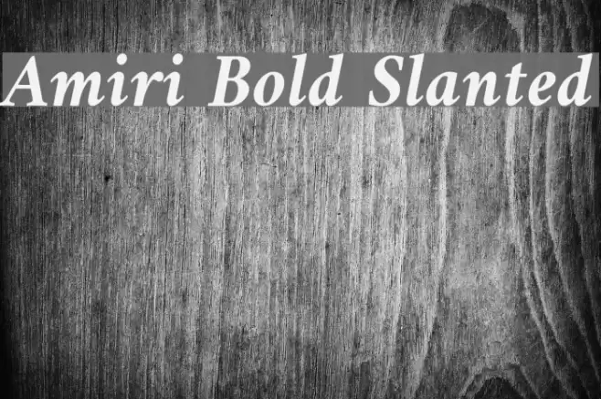 Amiri Bold Slanted Font examples