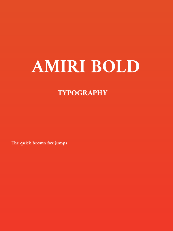 Amiri Bold Poster