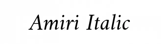 Amiri Italic  Frei Schriftart Herunterladen