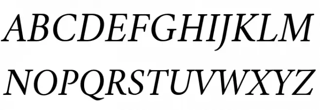 Amiri Italic Caratteri MAIUSCOLE