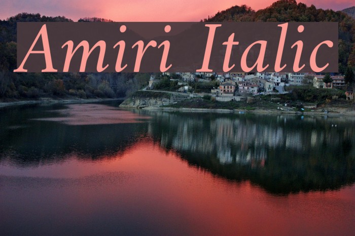 Amiri Italic Font examples