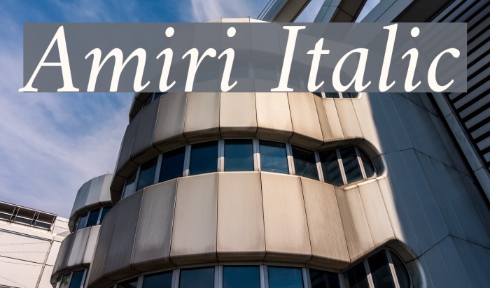 Amiri Italic Font examples