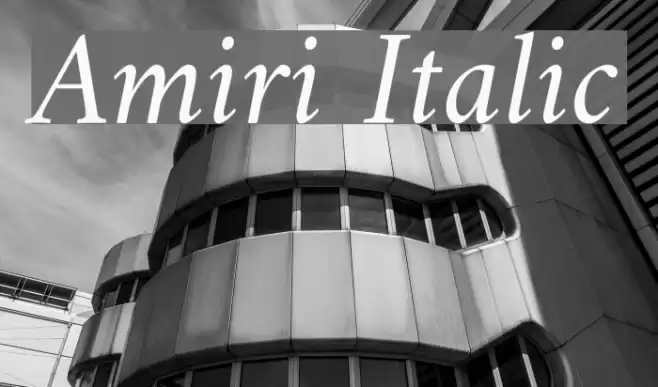Amiri Italic Fonte examples