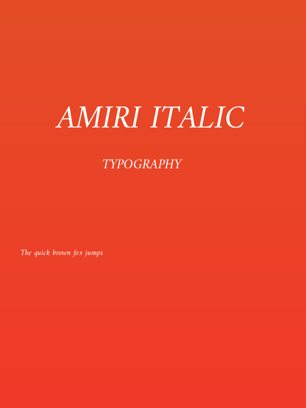 Amiri Italic Poster