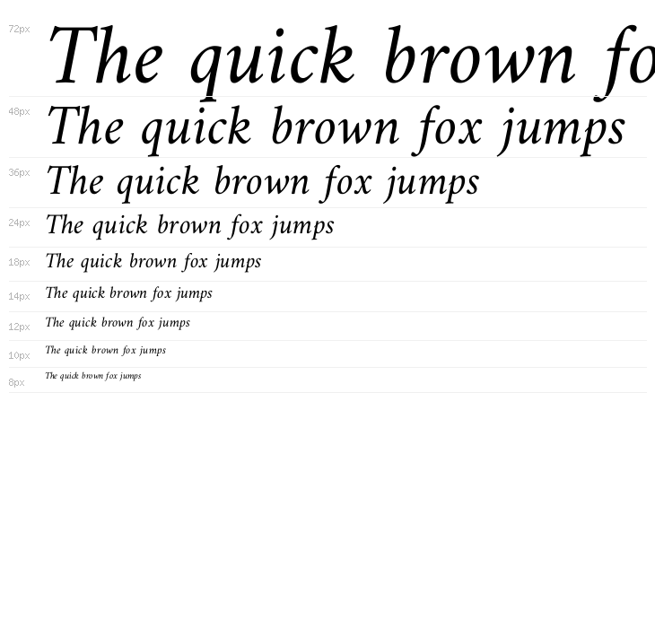 Amiri Italic Waterfall