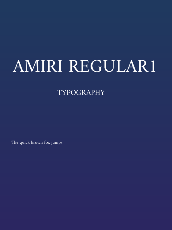Amiri Regular1 Poster