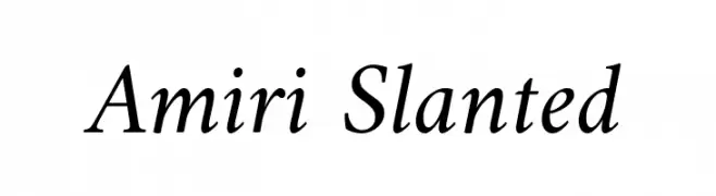 Amiri Slanted  Скачать бесплатные шрифты